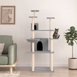 Vidaxl meuble pour chat avec griffoirs en sisal 166 cm gris clair