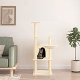 Vidaxl meuble pour chat avec griffoirs en sisal 132 cm couleur crème