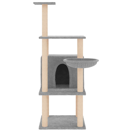 Vidaxl meuble pour chat avec griffoirs en sisal 132 cm gris clair