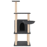 Vidaxl meuble pour chat avec griffoirs en sisal 132 cm gris foncé