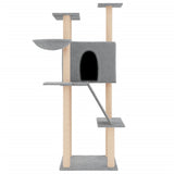 Vidaxl meuble pour chat avec griffoirs en sisal 143 cm gris clair