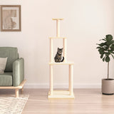 Vidaxl meuble pour chat avec griffoirs en sisal 149 cm couleur crème