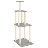 Vidaxl meuble pour chat avec griffoirs en sisal 149 cm gris clair