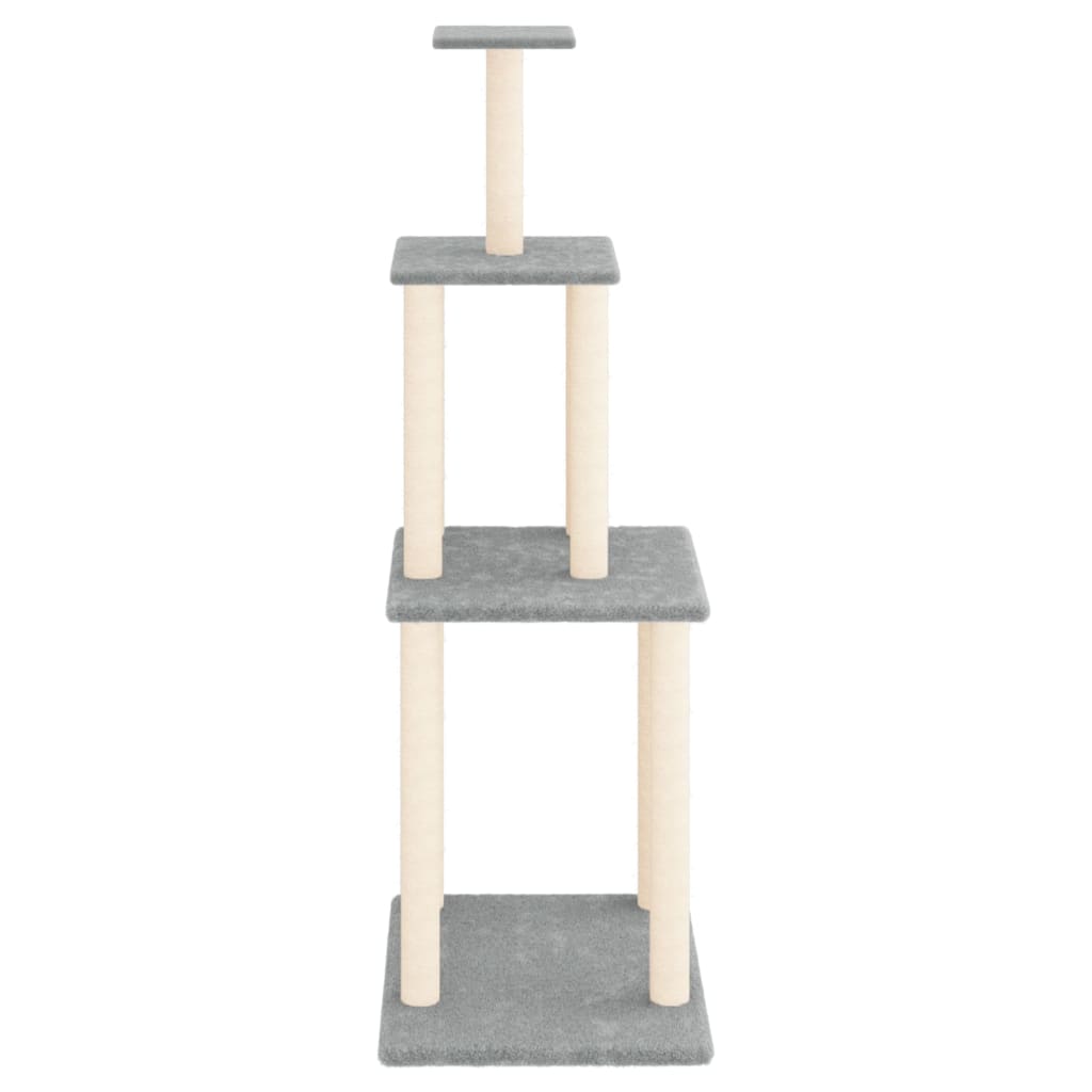 Vidaxl meuble pour chat avec griffoirs en sisal 149 cm gris clair