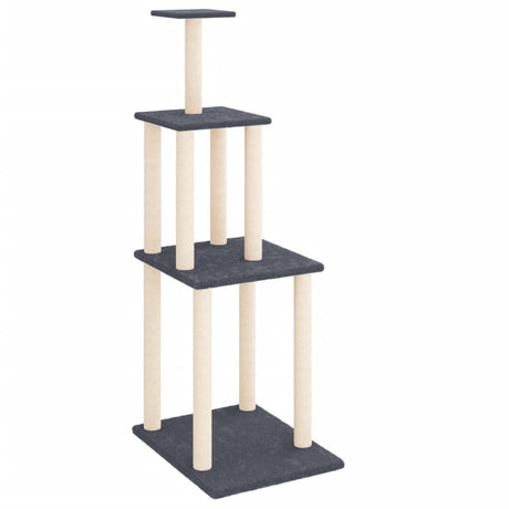 Vidaxl meuble pour chat avec griffoirs en sisal 149 cm gris foncé