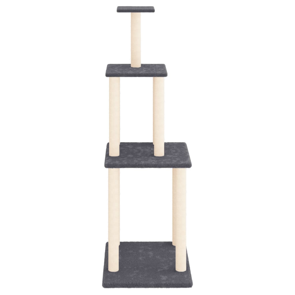 Vidaxl meuble pour chat avec griffoirs en sisal 149 cm gris foncé
