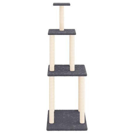 Vidaxl meuble pour chat avec griffoirs en sisal 149 cm gris foncé