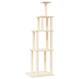 Vidaxl meuble pour chat avec griffoirs en sisal 183 cm couleur crème