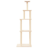 Vidaxl meuble pour chat avec griffoirs en sisal 183 cm couleur crème