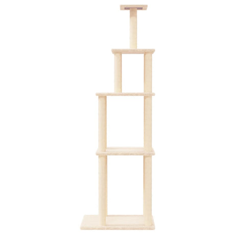 Vidaxl meuble pour chat avec griffoirs en sisal 183 cm couleur crème