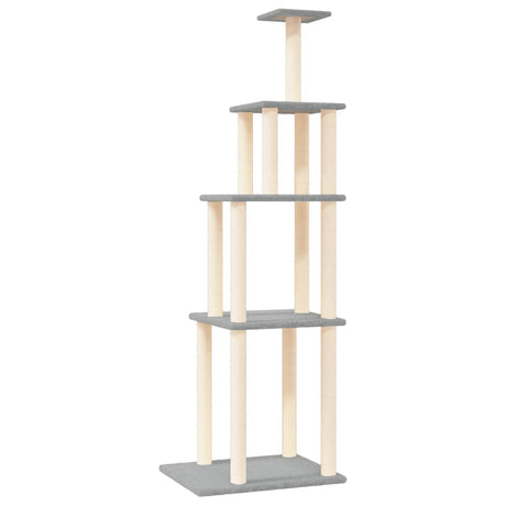 Vidaxl meuble pour chat avec griffoirs en sisal 183 cm gris clair