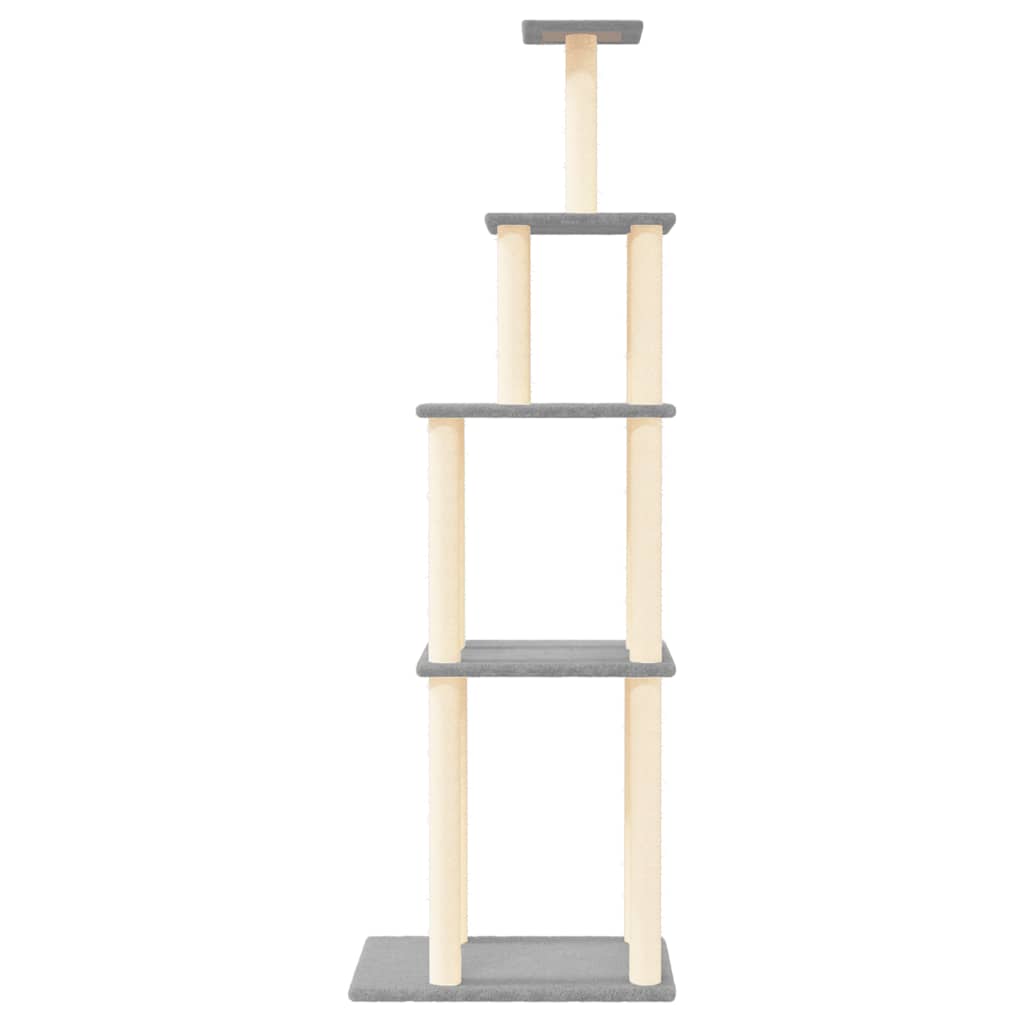 Vidaxl meuble pour chat avec griffoirs en sisal 183 cm gris clair