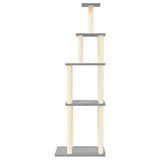 Vidaxl meuble pour chat avec griffoirs en sisal 183 cm gris clair