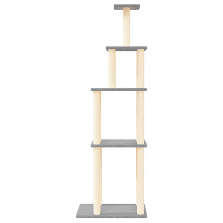Vidaxl meuble pour chat avec griffoirs en sisal 183 cm gris clair