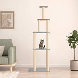 Vidaxl meuble pour chat avec griffoirs en sisal 183 cm gris clair