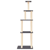 Vidaxl meuble pour chat avec griffoirs en sisal 183 cm gris foncé