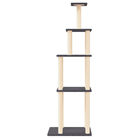 Vidaxl meuble pour chat avec griffoirs en sisal 183 cm gris foncé