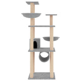 Vidaxl meuble pour chat avec griffoirs en sisal 141 cm gris clair
