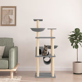 Vidaxl meuble pour chat avec griffoirs en sisal 141 cm gris clair