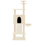 Vidaxl meuble pour chat avec griffoirs en sisal 153 cm couleur crème