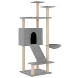 Vidaxl meuble pour chat avec griffoirs en sisal 153 cm gris clair