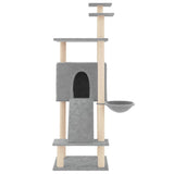 Vidaxl meuble pour chat avec griffoirs en sisal 153 cm gris clair