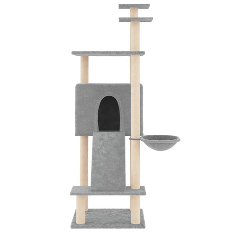 Vidaxl meuble pour chat avec griffoirs en sisal 153 cm gris clair