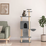 Vidaxl meuble pour chat avec griffoirs en sisal 153 cm gris clair