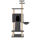 Vidaxl meuble pour chat avec griffoirs en sisal 153 cm gris foncé
