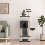 Vidaxl meuble pour chat avec griffoirs en sisal 153 cm gris foncé