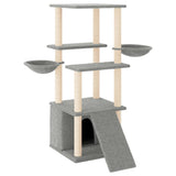 Vidaxl meuble pour chat avec griffoirs en sisal 133 cm gris clair