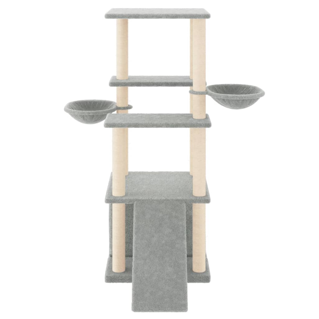 Vidaxl meuble pour chat avec griffoirs en sisal 133 cm gris clair