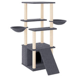 Vidaxl meuble pour chat avec griffoirs en sisal 133 cm gris foncé
