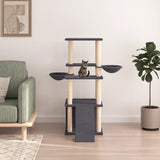 Vidaxl meuble pour chat avec griffoirs en sisal 133 cm gris foncé
