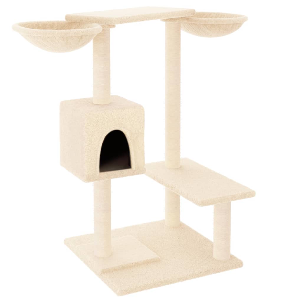 Vidaxl cat furniture with scratching posts 82 cm cream -colored