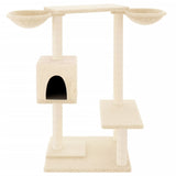 Vidaxl cat furniture with scratching posts 82 cm cream -colored