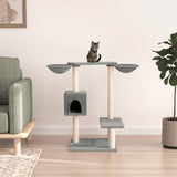 Vidaxl cat furniture with scratching posts 82 cm light gray