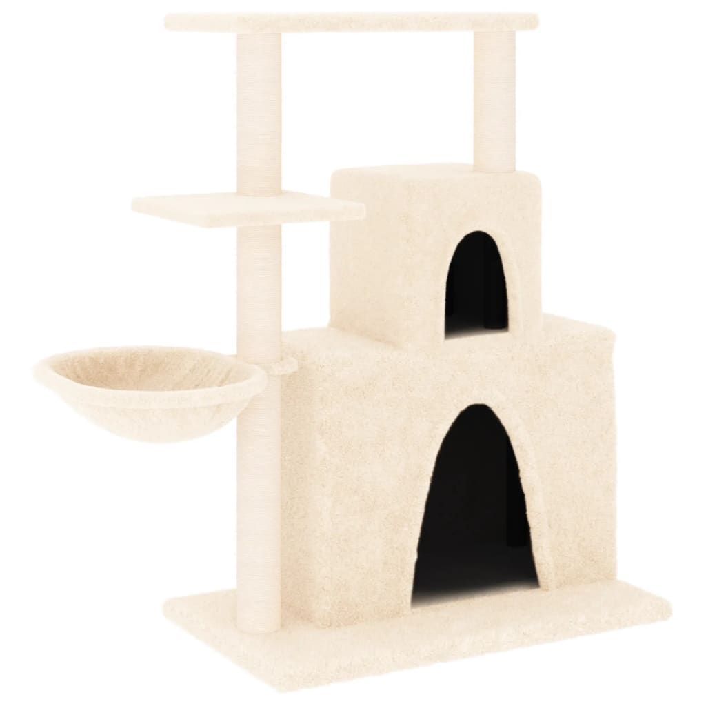 Vidaxl cat furniture with sisal scratching posts 83 cm cream -colored