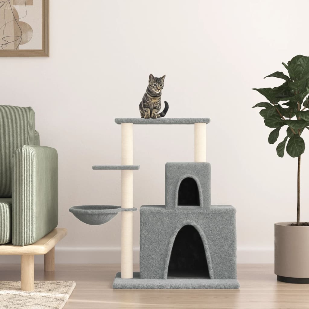 Vidaxl Cat Meubles avec Sisal Scratch Posts 83 cm Gris clair