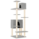 Vidaxl meuble pour chat avec griffoirs en sisal 154 cm gris clair