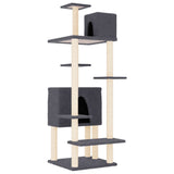 Vidaxl meuble pour chat avec griffoirs en sisal 154 cm gris foncé