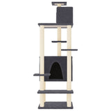 Vidaxl meuble pour chat avec griffoirs en sisal 154 cm gris foncé