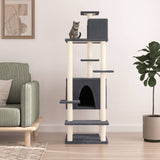 Vidaxl meuble pour chat avec griffoirs en sisal 154 cm gris foncé