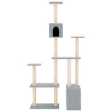 Vidaxl meuble pour chat avec griffoirs en sisal 180 cm gris clair