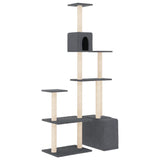 Vidaxl meuble pour chat avec griffoirs en sisal 180 cm gris foncé