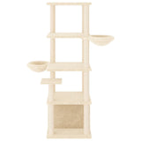 Vidaxl meuble pour chat avec griffoirs en sisal 147 cm couleur crème