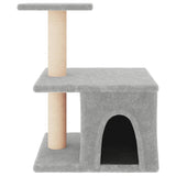 Vidaxl Cat Meubles avec Sisal Scratch Posts 48 cm Gris clair