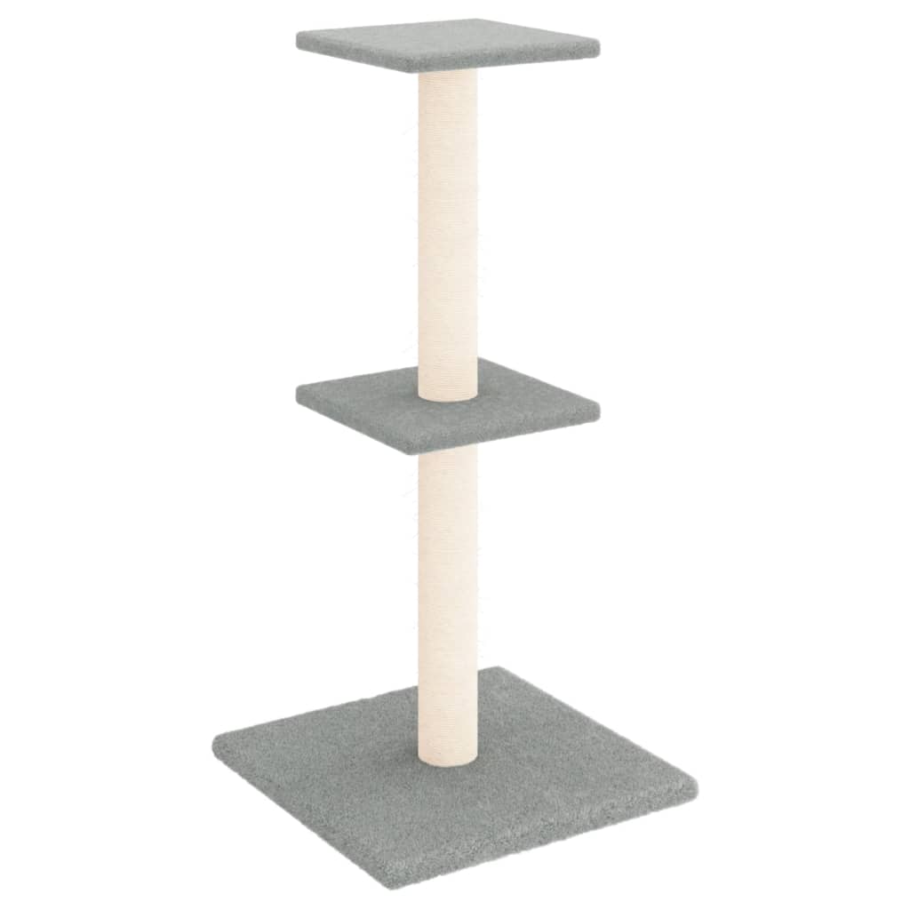 Vidaxl cat furniture with sisal scratching posts 73 cm light gray