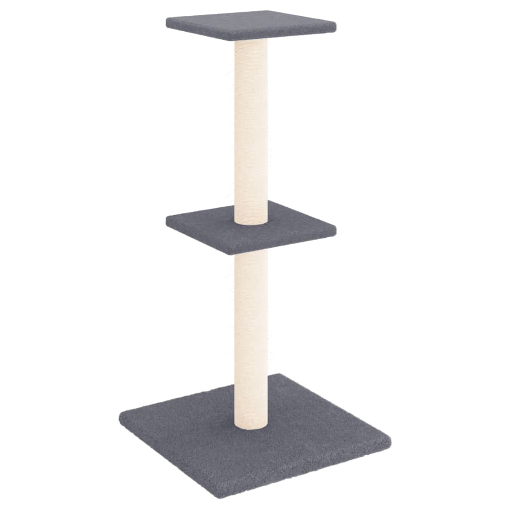 Vidaxl cat furniture with sisal scratching posts 73 cm dark gray