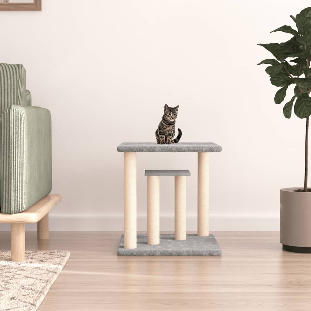 Vidaxl Scratching Post avec plates-formes 50 cm Gris clair